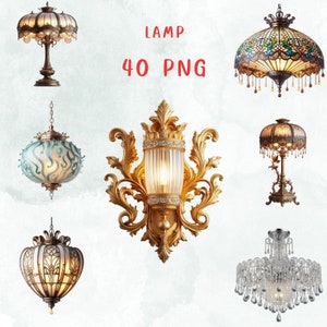 40 PNG-lamp clipart | Clipart bundel, interieur, lantaarn clipart, fantastische kroonluchters clipart