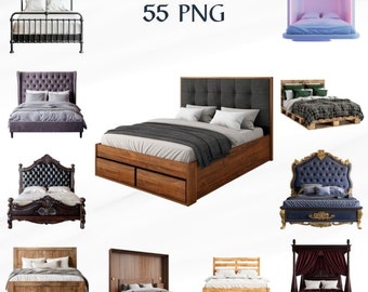 55 PNG  Watercolor  Bedroom, Bed download,watercolor bedroom, Commercial Use