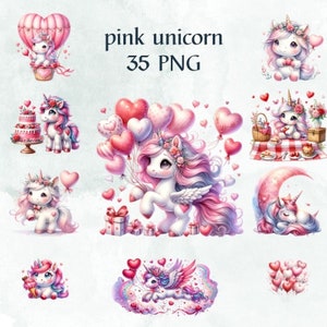 35 PNG Unicorn, Clipart, pink unicorn, Nursery Clipart, Rainbow Clip Art, Unicorn Png, Commercial Use