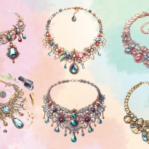 50 PNG Watercolor Jewelry Necklace Clipart, Jewelry Clipart Jewelry Png ...