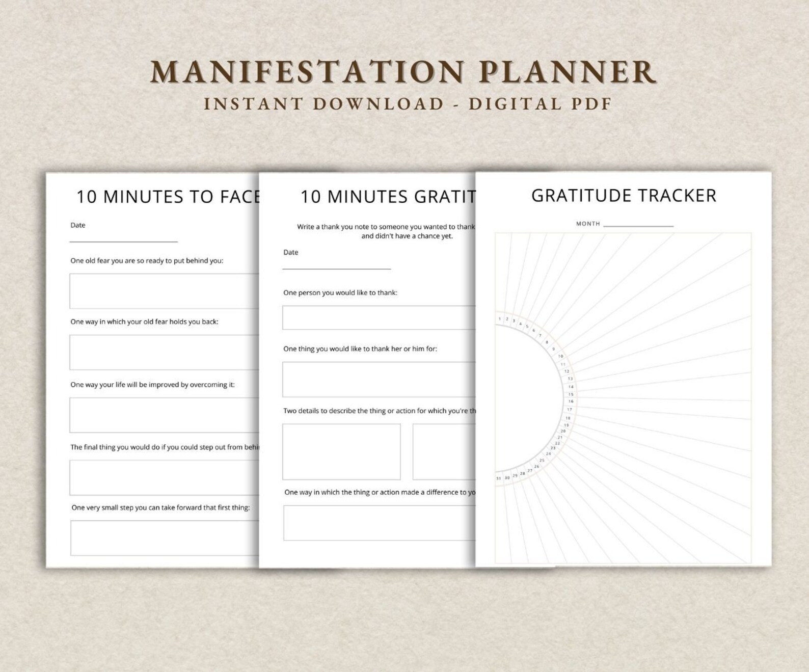 Manifestation Planner Printable | Dream Journal Digital | Mental Health ...