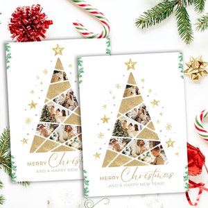 Merry Christmas Greeting Card designs template, Printable Template for Gifting
