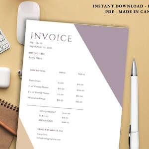 Business Invoice  Commercial Invoice | Modern Client Invoice | Editable Template | Services Invoice | Business Invoice