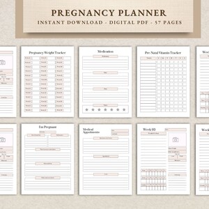 Pregnancy Planner | Expecting a Baby Planner | Printable Maternity Journal | Instant PDF Download | Size A4, A5, Letter