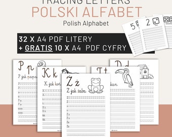 Polish Alphabet Tracing Sheets – Handwriting Practice (PDF Pattern)