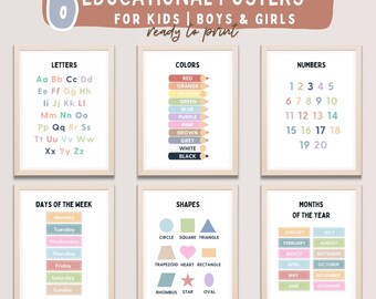 Educational Posters Set – Learning Prints, Classroom Decor (PDF)