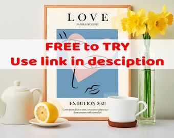 TRY FOR FREE frame mockup, pay only Etsy fees smart object template reflections to turn on or off integrated tutorial marketing frame mockup