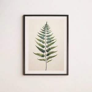 Fern Leaf Print, Botanical Wall Art, Nature Inspired Decor, Green Leaf Poster, Minimalist Wall Art, Boho Wall Art