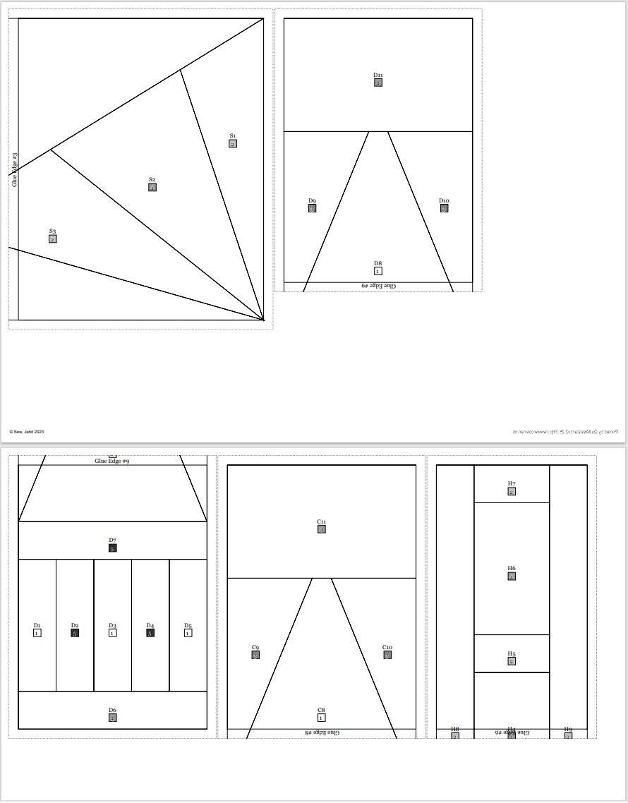 Traditional Malay Houses Quilt Block FPP Printable PDF Patterns Etsy