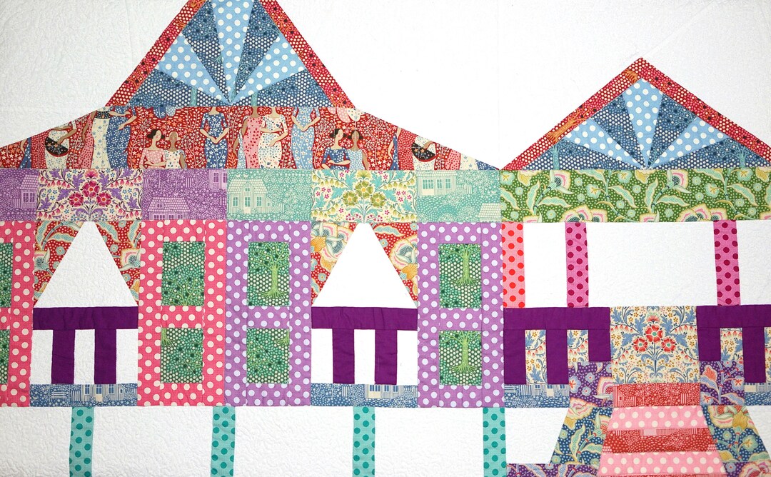 Traditional Malay Houses Quilt Block FPP Printable PDF Patterns Etsy