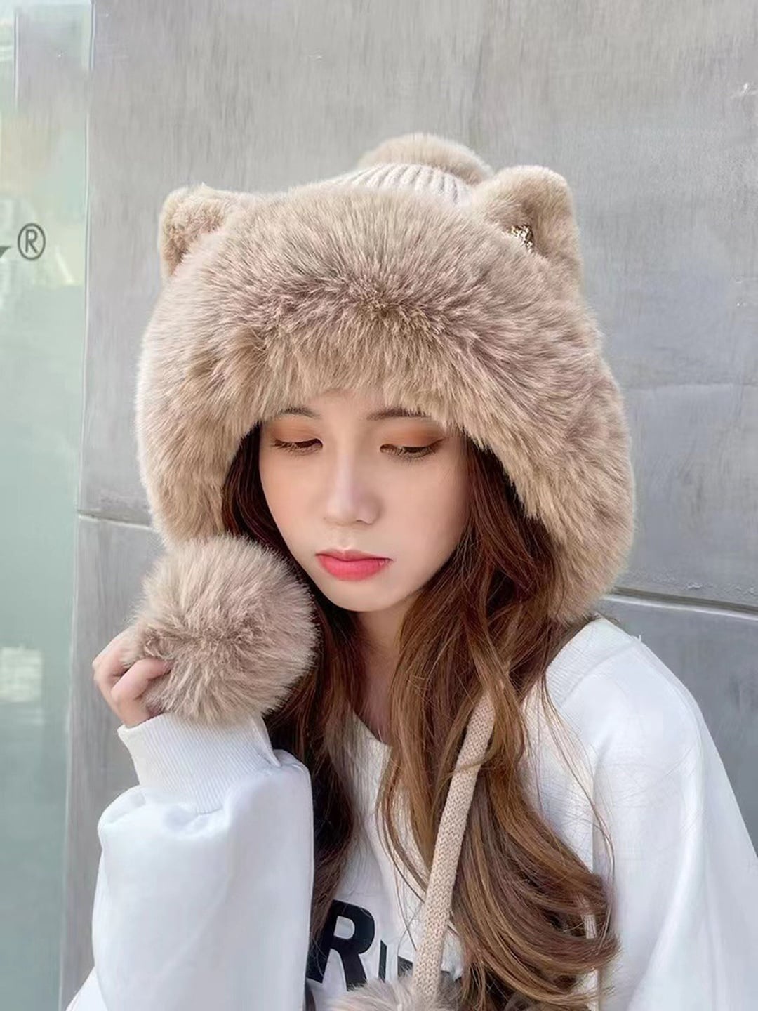 Handmade Crochet Animal Ear Hat Winter Knit Bear Ear Hat Etsy