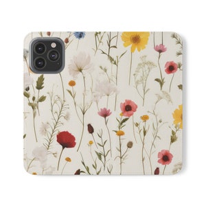 Floral, Phone Flip Case. iPhone, Samsung Phone Flip Case. Flower Phone Flip Case. Wallet Phone Case. Folio Phone Case.
