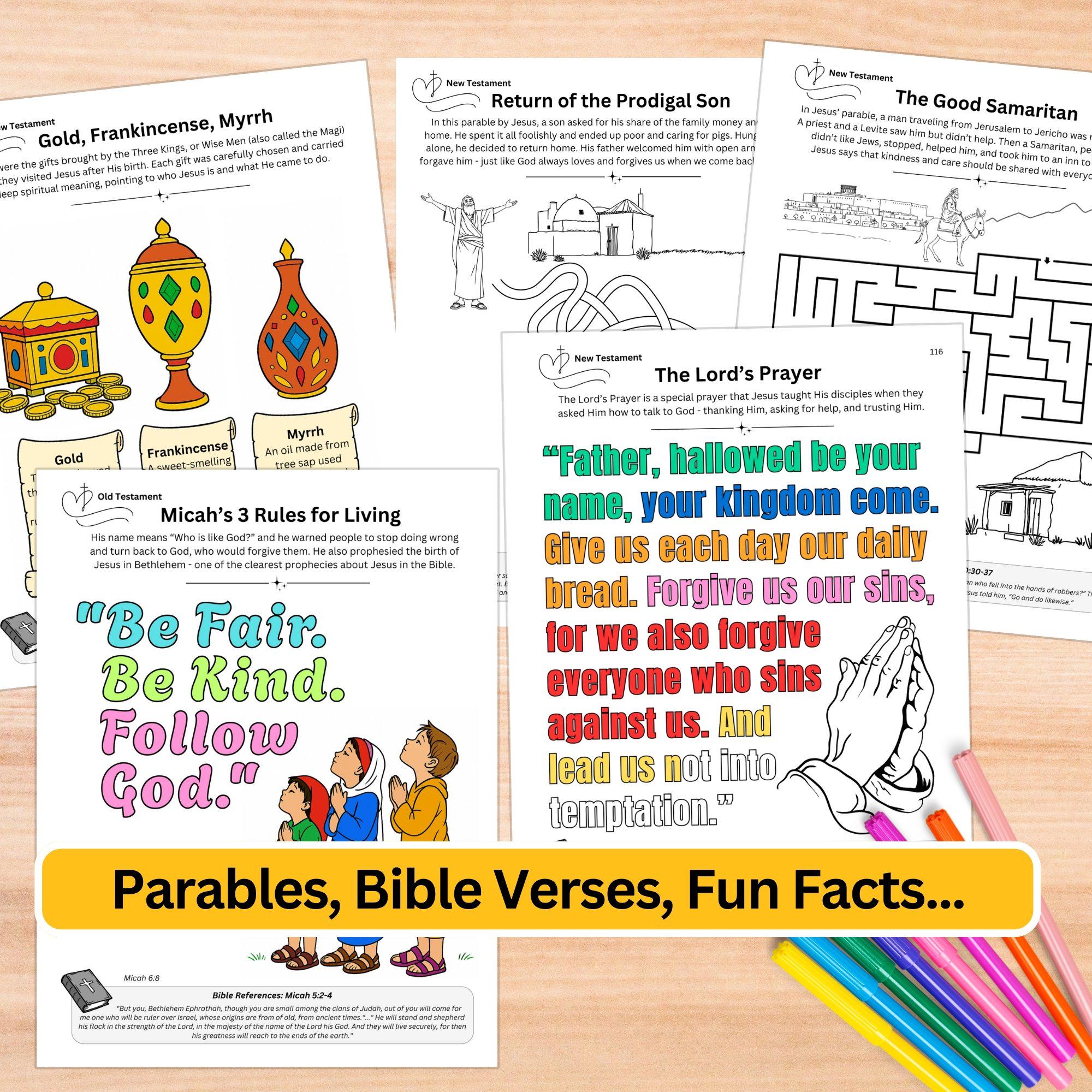 Kids Bible Study Activities Sunday School Printables Christian