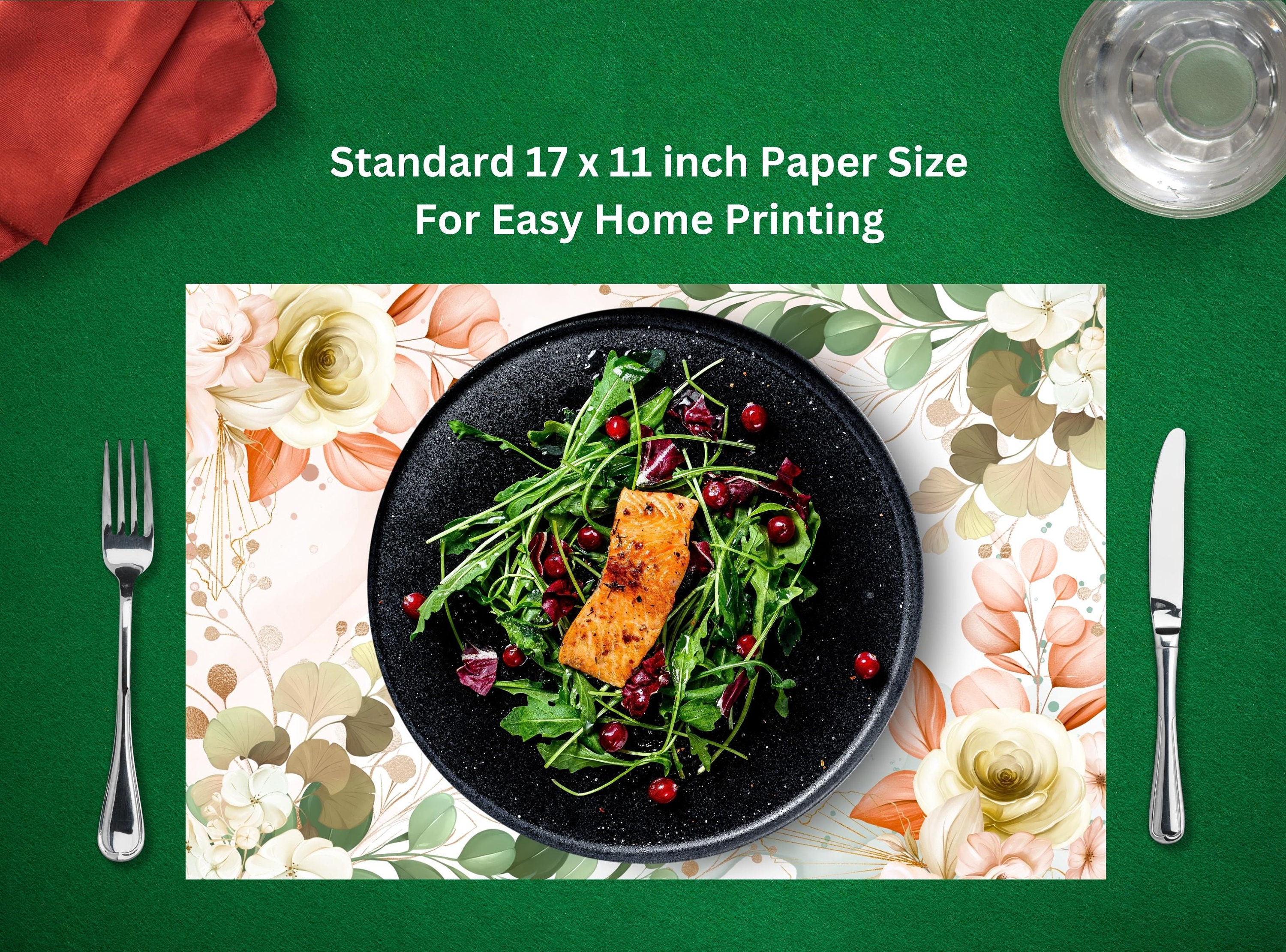 Religious Grace Prayer Printable Paper Placemats Set of 8 Different