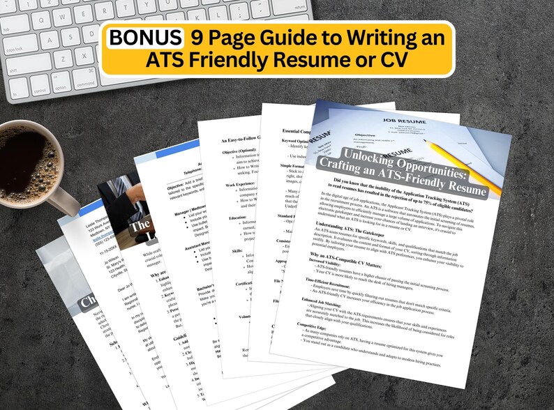 Ats Reference Guide Resume CV ATS Friendly Template - Easy Google Docs & Word Formats ...