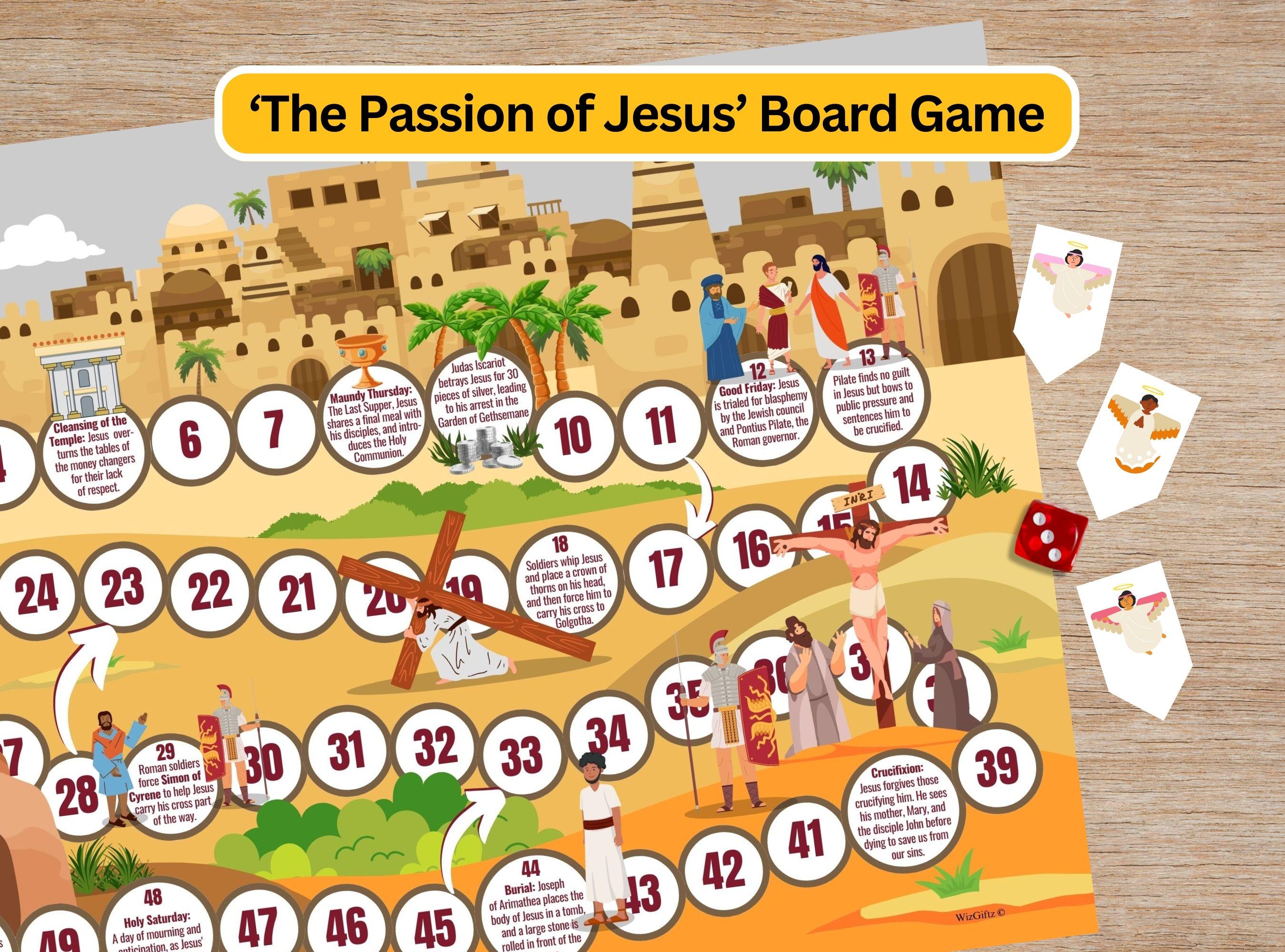 Printable Bible Game for Kids - Passion of Jesus Easter Resurrection ...