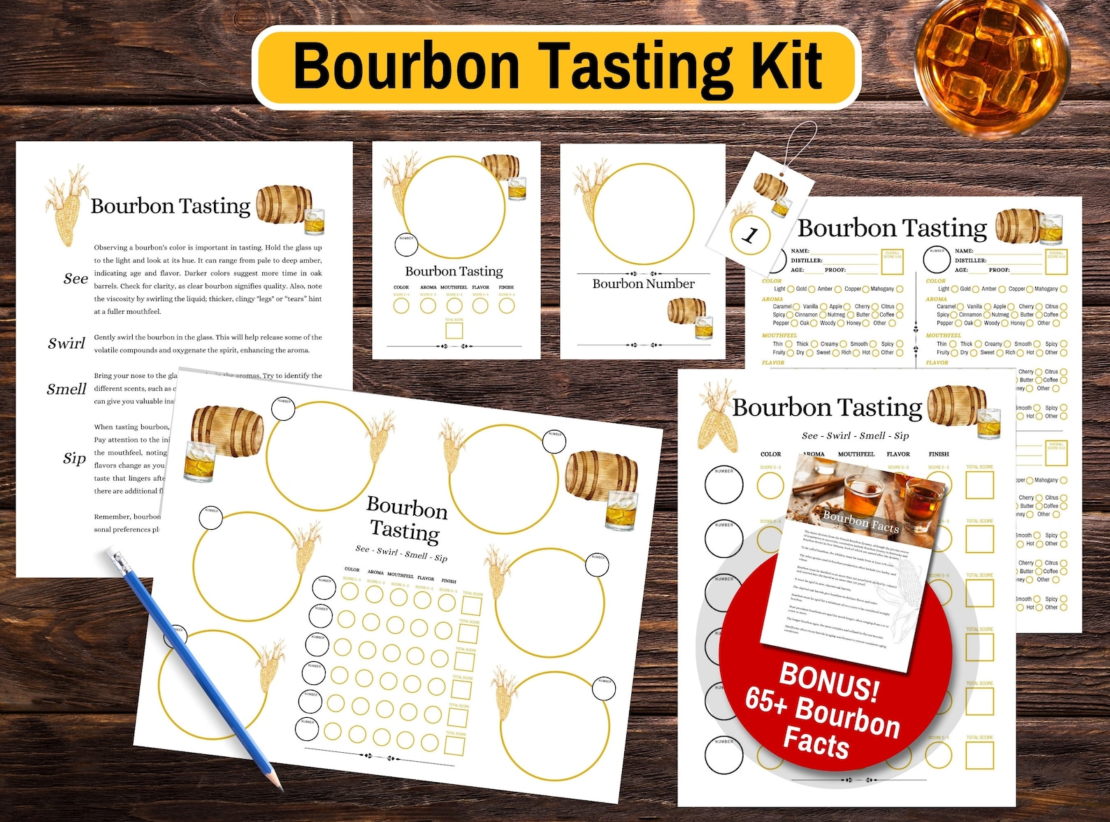 Ultimate Bourbon Tasting Kit - Printable Bundle Including Scorecards ...