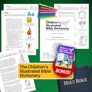 Diccionario Bíblico Ilustrado para Niños: Guía de Estudio Imprimible (PDF)