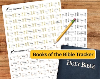 Books of the Bible Tracker: Scripture Reading Checklist (Printable & Digital Download)