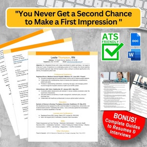 ATS-Friendly Nurse Resume Templates: Cover & Reference Letters (Digital Download)
