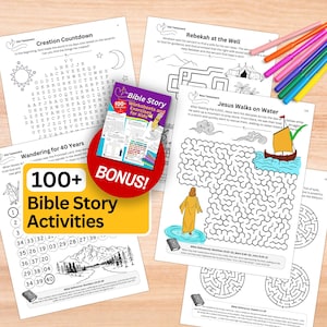 Activités d'étude de la Bible pour enfants, activités à imprimer pour l'école du dimanche, fiches d'exercices pour l'école chrétienne à domicile, jeux de labyrinthe pour enfants et pages à colorier