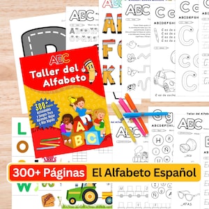 Alfabeto Español Actividades Juegos Para Niños - Abecedario  Español - Preescolar, Pre-k, Kinder, Educación en Casa - Hojas Imprimibles ABC