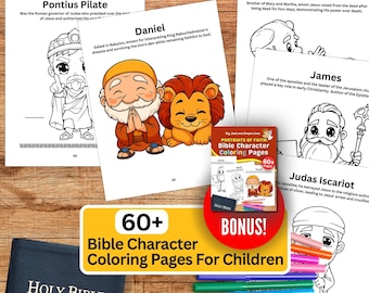 Bible Characters Coloring Pages – Sunday School Activity (Digital Download)