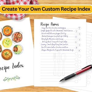 Recipe Binder Printable Kit - Cookbook Templates, Recipe Sheets & Dividers - Digital Download for Recipe Organization - DIY Kitchen Planner