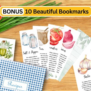 Recipe Binder Printable Kit - Cookbook Templates, Recipe Sheets & Dividers - Digital Download for Recipe Organization - DIY Kitchen Planner