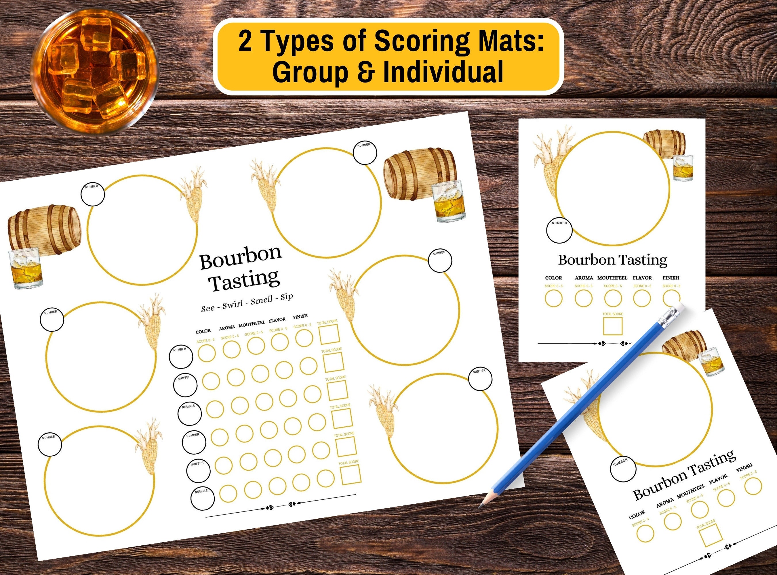 Ultimate Bourbon Tasting Kit - Printable Bundle Including Scorecards ...