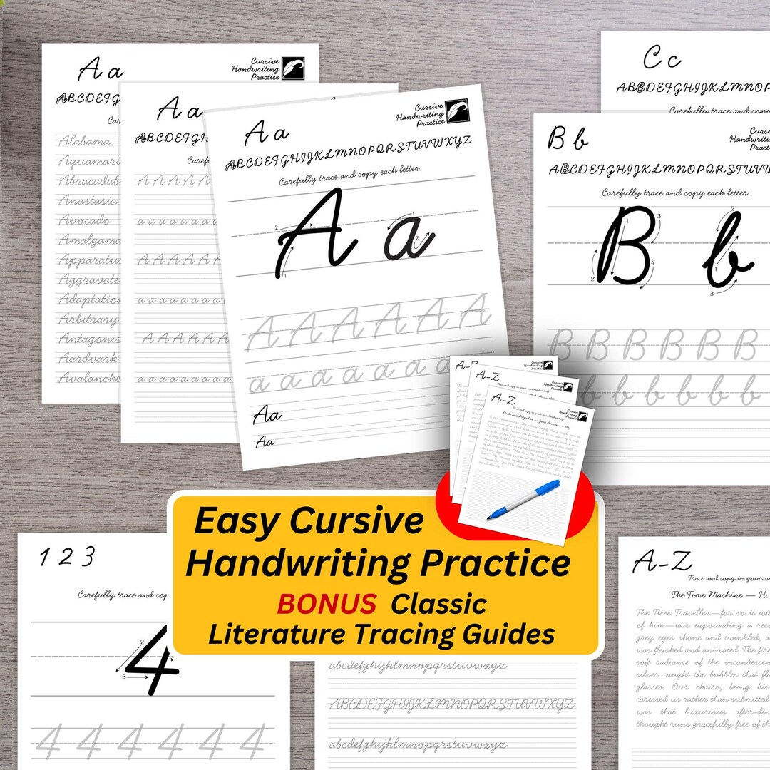 Cursive Handwriting Practice Sheets for Adults – 100+ Printable ...