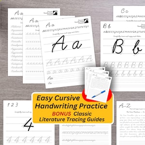 Cursive Handwriting Practice Sheets for Adults – 100+ Printable Alphabet & Number Penmanship Worksheets