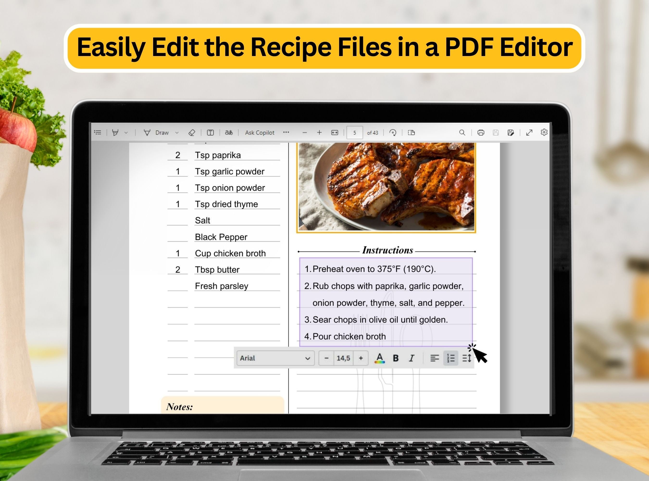 Editable Digital Recipe Templates Bundle Easy-to-use Fillable Recipe ...