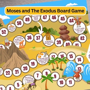 Bible Printable Game for Kids - Moses and the Exodus Board Game - Fun ...