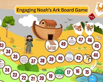 Noah's Ark Board Game – Fun Bible Game for Families (Digital Download)