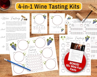 Kit per la degustazione del vino – Schede punteggi stampabili, tovagliette (download PDF)