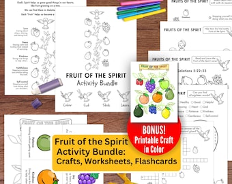 Fruit of the Spirit Activity Bundle – Bible Lessons & Craft (PDF)