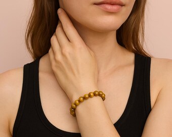 Handmade Tiger Eye Bracelet: Unisex Healing Stone Jewelry