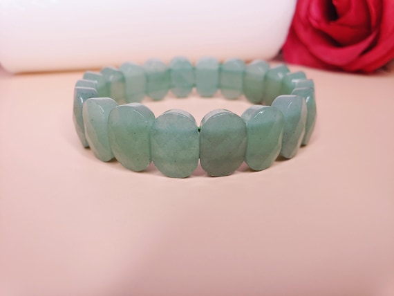 Green Aventurine Bracelet: Handmade Crystal Healing Gemstone Stretch Jewelry
