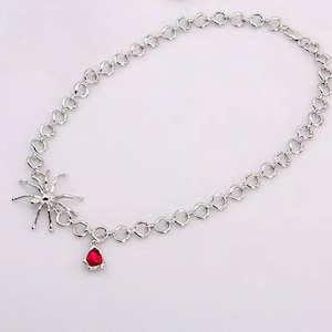Handmade Gothic Spider Necklace: Halloween Jewelry