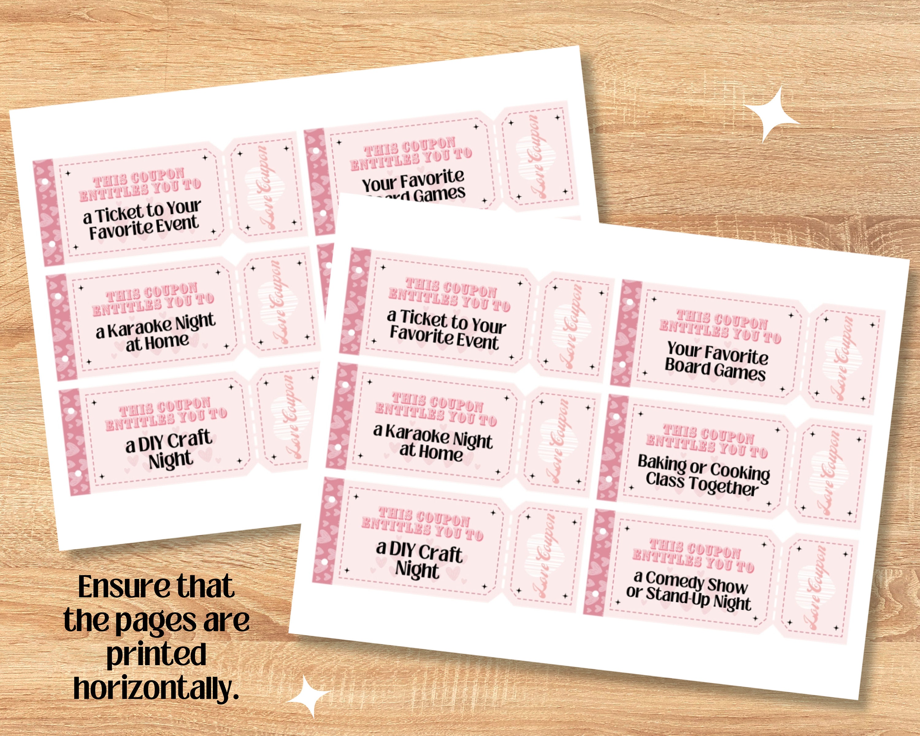 24 Love Coupons Printable, Editable Love Coupon Book,romantic Love
