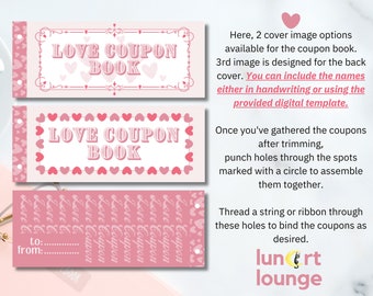Editable Love Coupon Book, 24 Printable Romantic Love Coupons