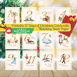 12 Days of Christmas Printable Gift Tags Twelve Days of Christmas