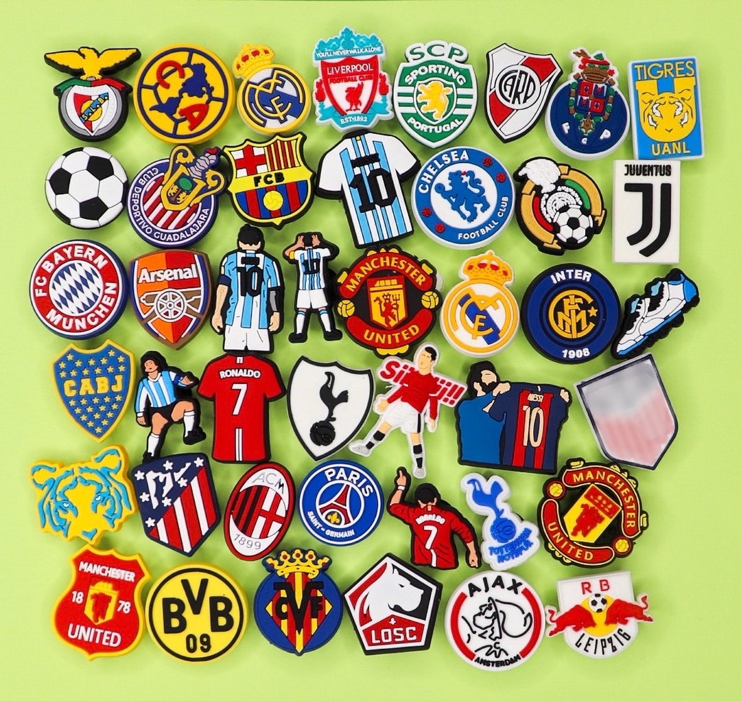 Soccer Teams Crocs Charms Sports Shoe Charms Soccer Players Soccer Ball Jibbit Fútbol Etsy