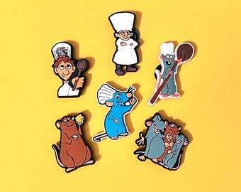 Ratatouille Clogs Charm - Chef Cooking Cartoon Shoe Charms - Adults and Kids Small Gifts