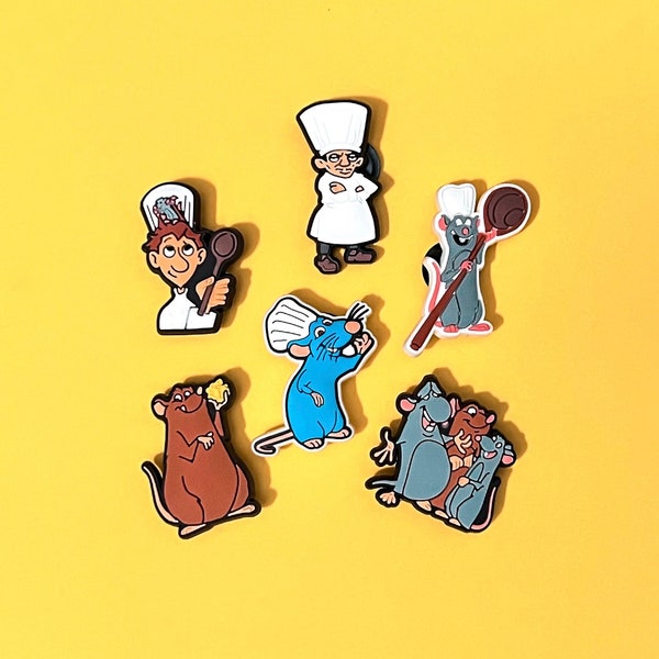 Encanto de zuecos de Ratatouille - Encantos de zapatos de dibujos animados de chef cocinando - Pequeños regalos para adultos y niños