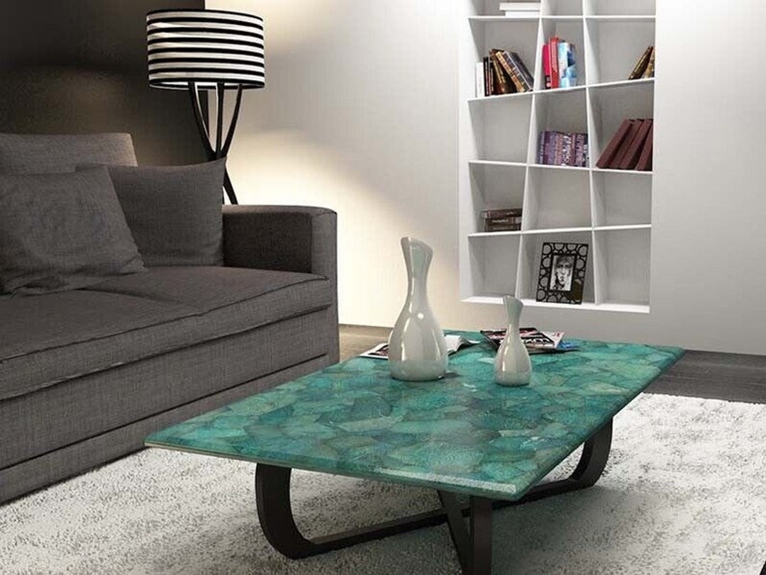 Amazonite Stone Dining Table, Agate Coffee Table, Agate Table Kitchen ...