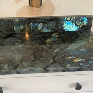 Labradoriet Tafel Uniek Woondecoratiestuk Labradoriet Eettafel Luxe Natuursteen Design