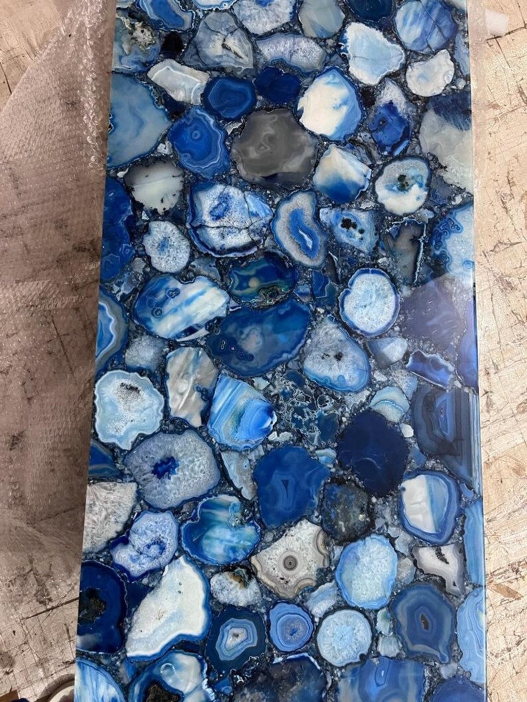 Blue Agate Table Top / Kitchen Counter Top / Agate Stones Etsy