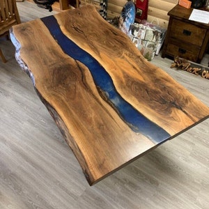 Custom live edge dining table, epoxy dining table, epoxy table, epoxy wood table, epoxy desk, wood epoxy table, live edge epoxy table